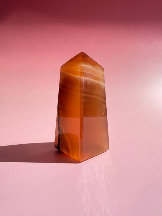 Honey Calcite Tower - ITEM D