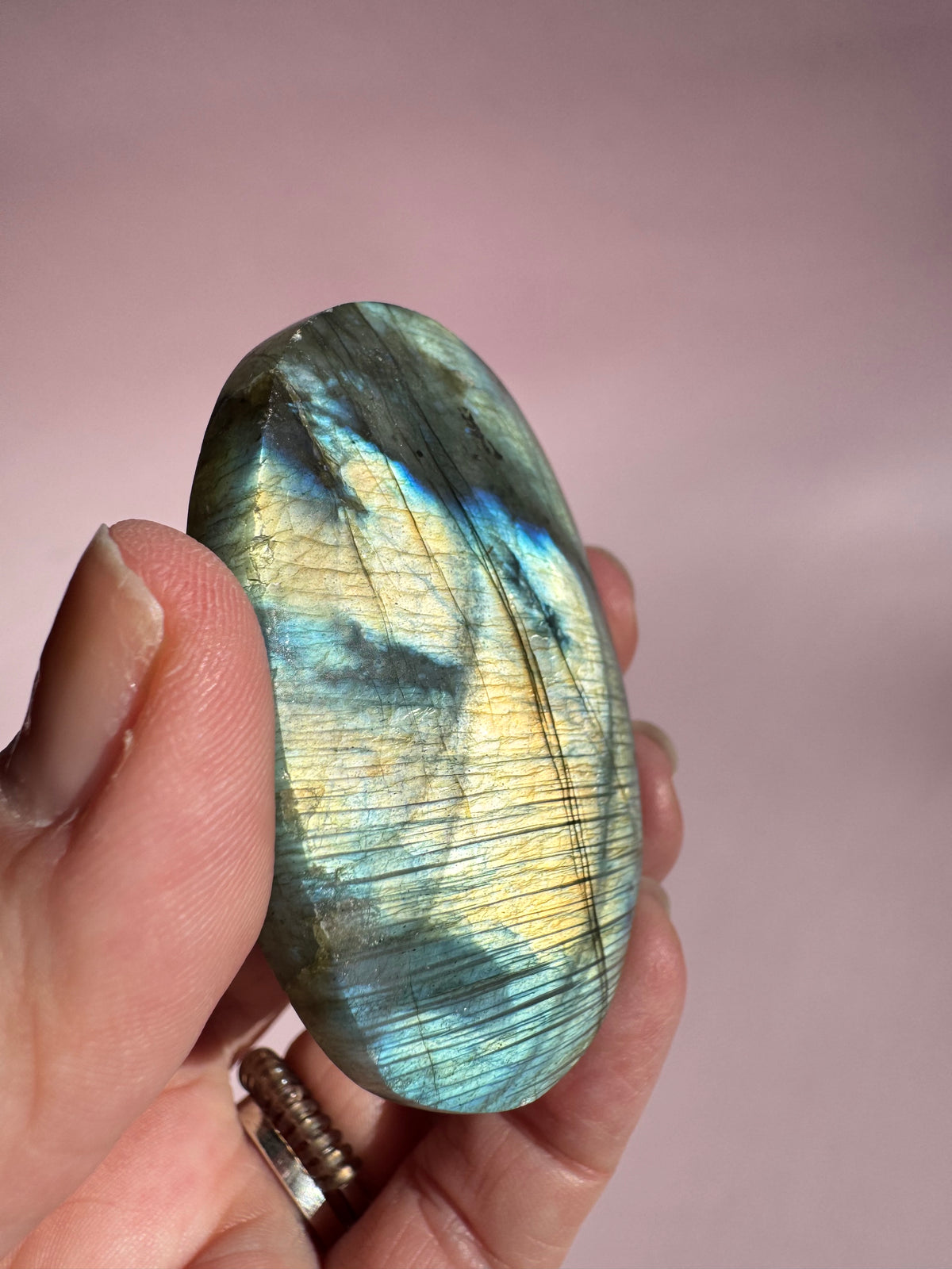 Labradorite Palm Stone - Item B