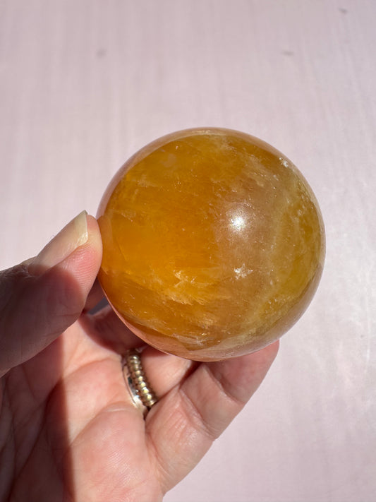 Orange Calcite Sphere - Item C