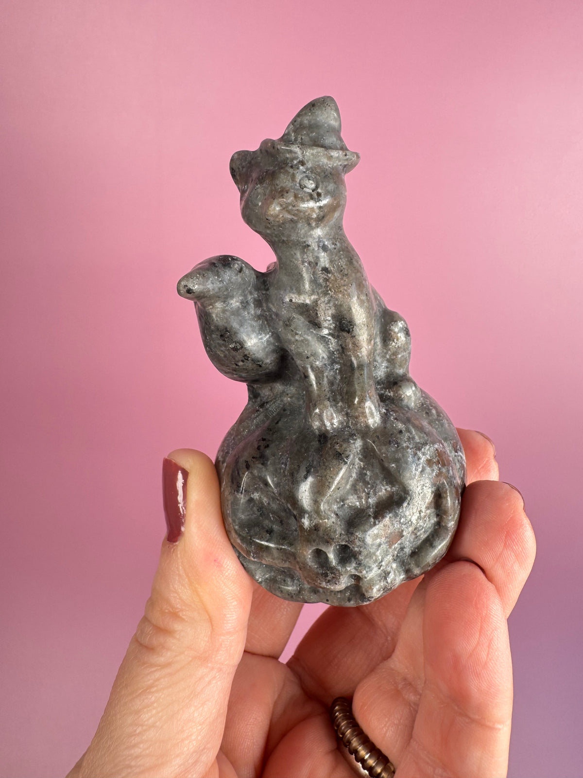 Yooperlite Halloween Cat and Crow Carving