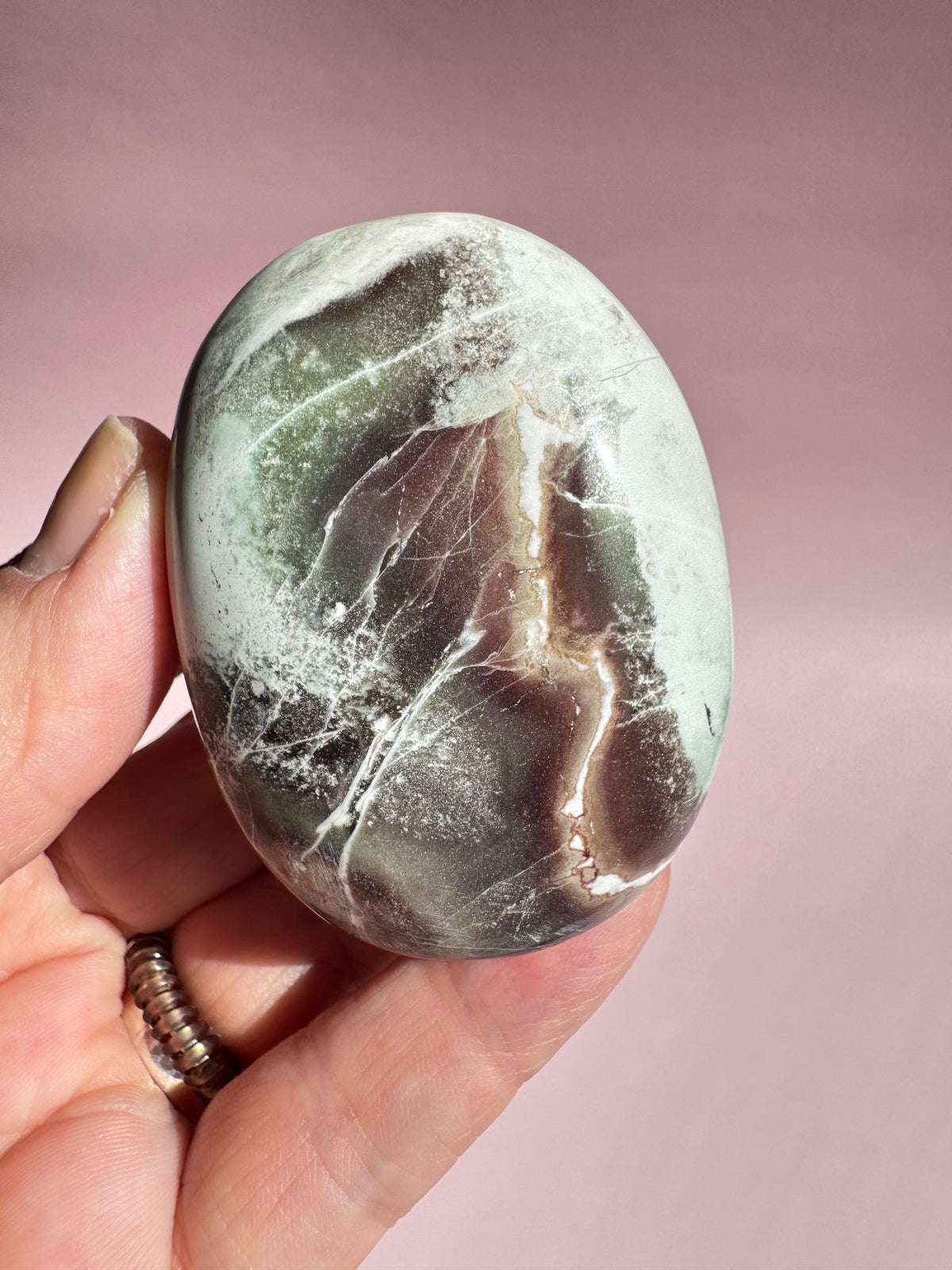 Unicorn Jasper Palm Stone - Item T