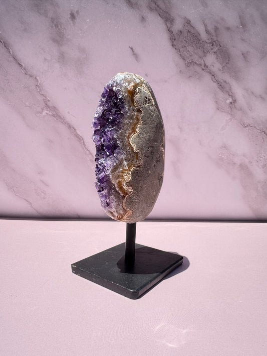 Amethyst Geode on Stand, from Brazil - Item A