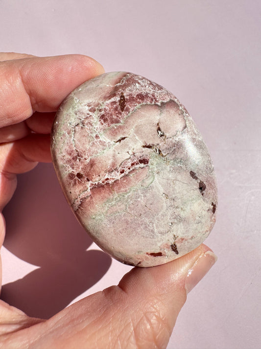 Unicorn Jasper Palm Stone - from India (Item L)