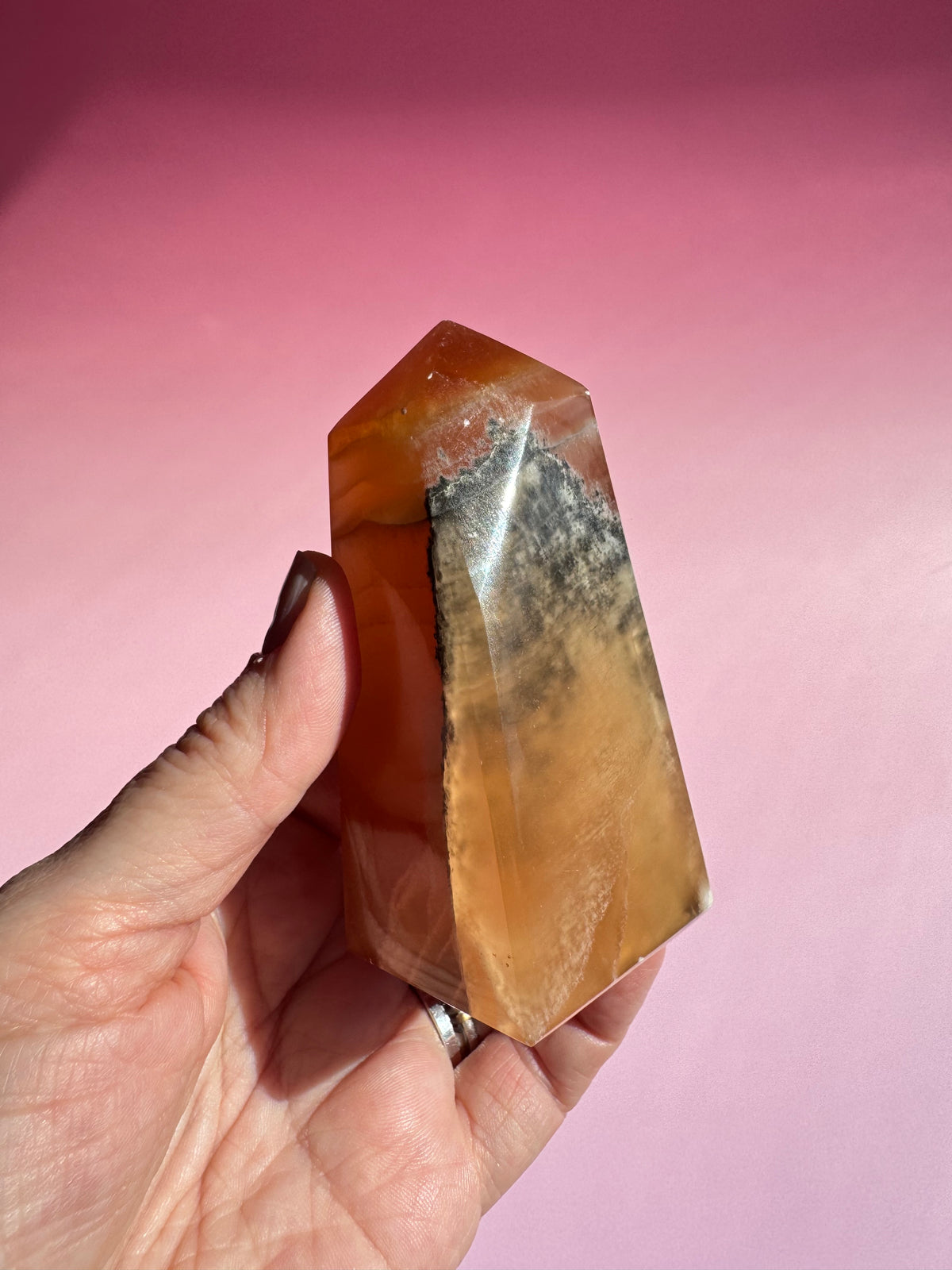 Honey Calcite Tower - ITEM D