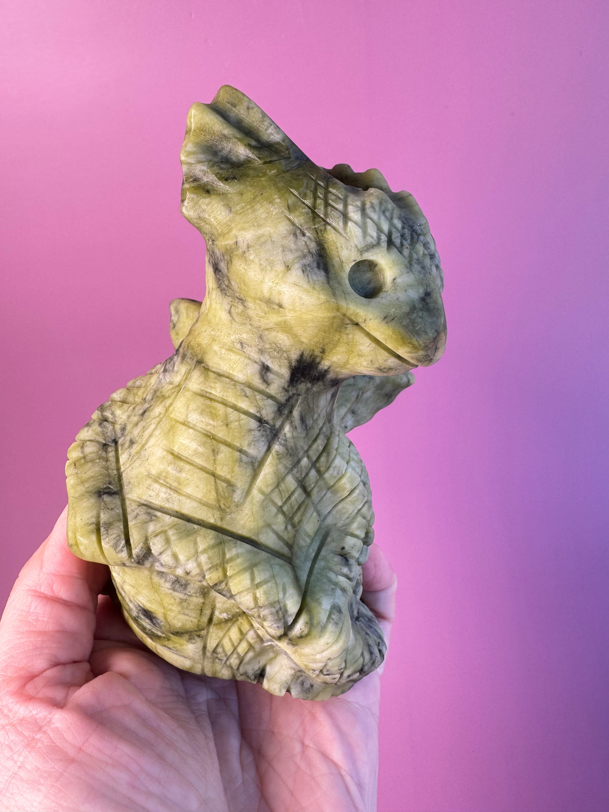 Serpentine Dragon Carving