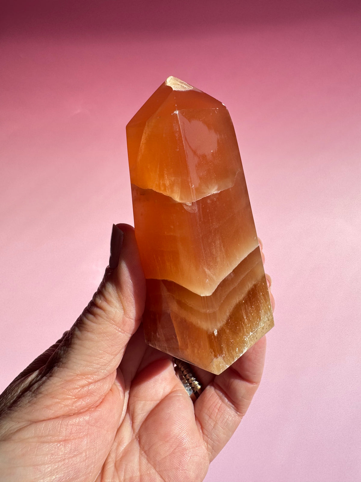 Honey Calcite Tower - ITEM B
