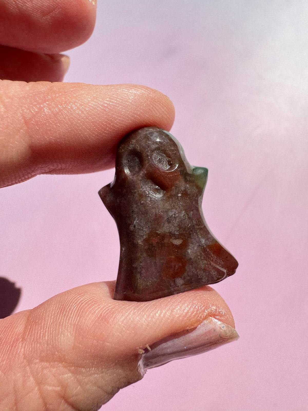 Sea Jasper Mini Ghost Carving