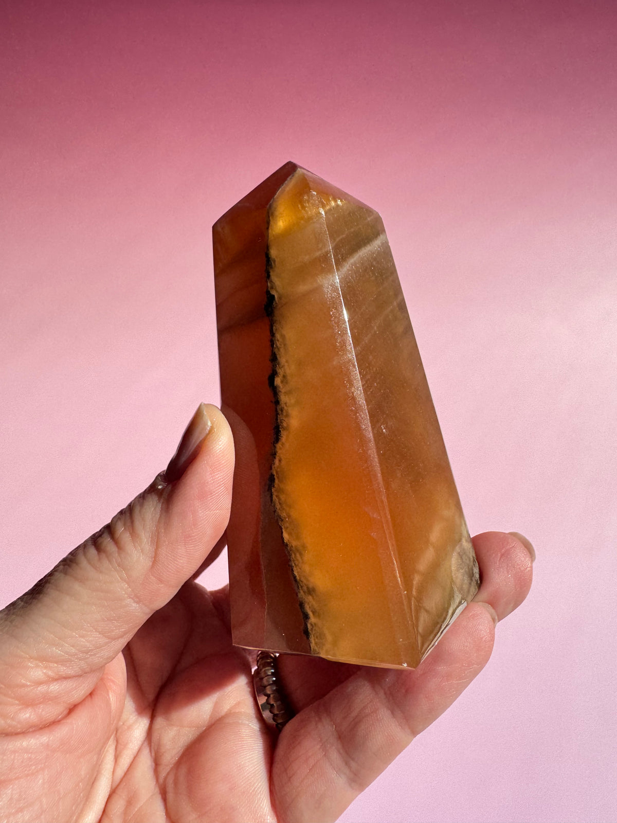 Honey Calcite Tower - ITEM C