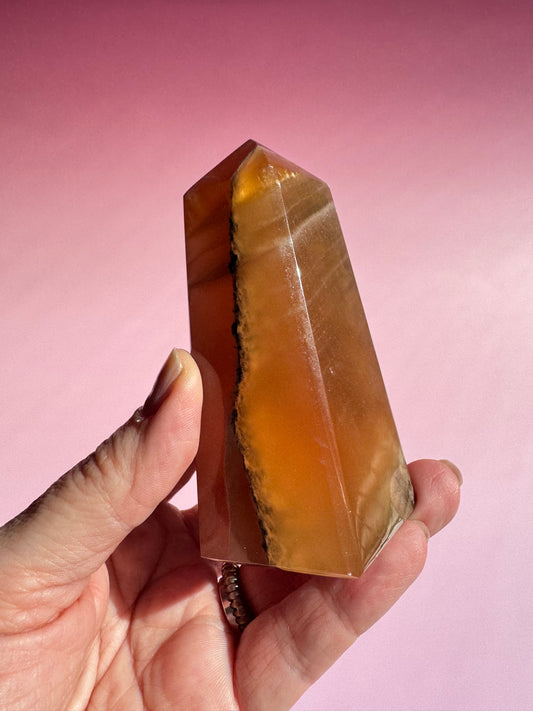 Honey Calcite Tower - ITEM C