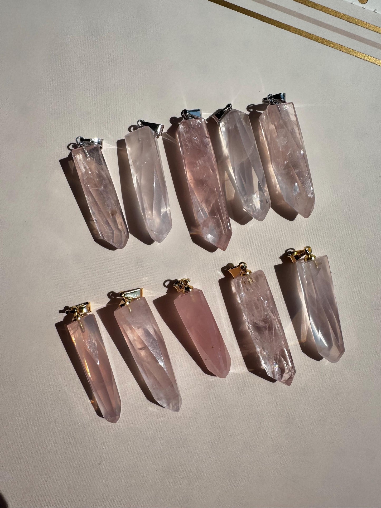 Rose Quartz Pendants - High Quality from Brazil