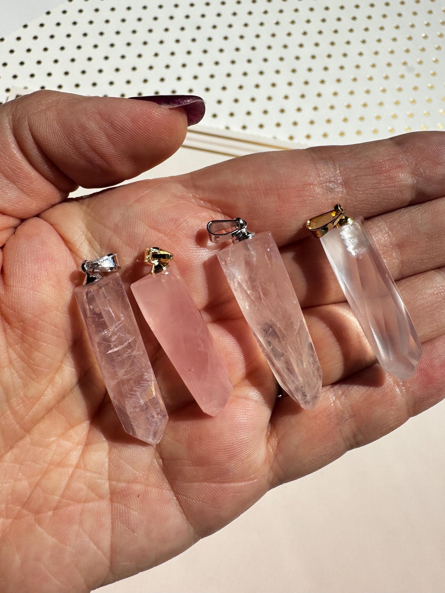 Rose Quartz Pendants - High Quality from Brazil
