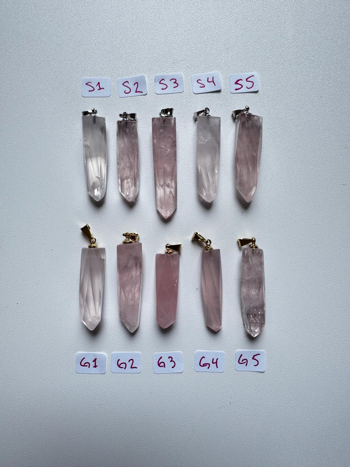 Rose Quartz Pendants - High Quality from Brazil