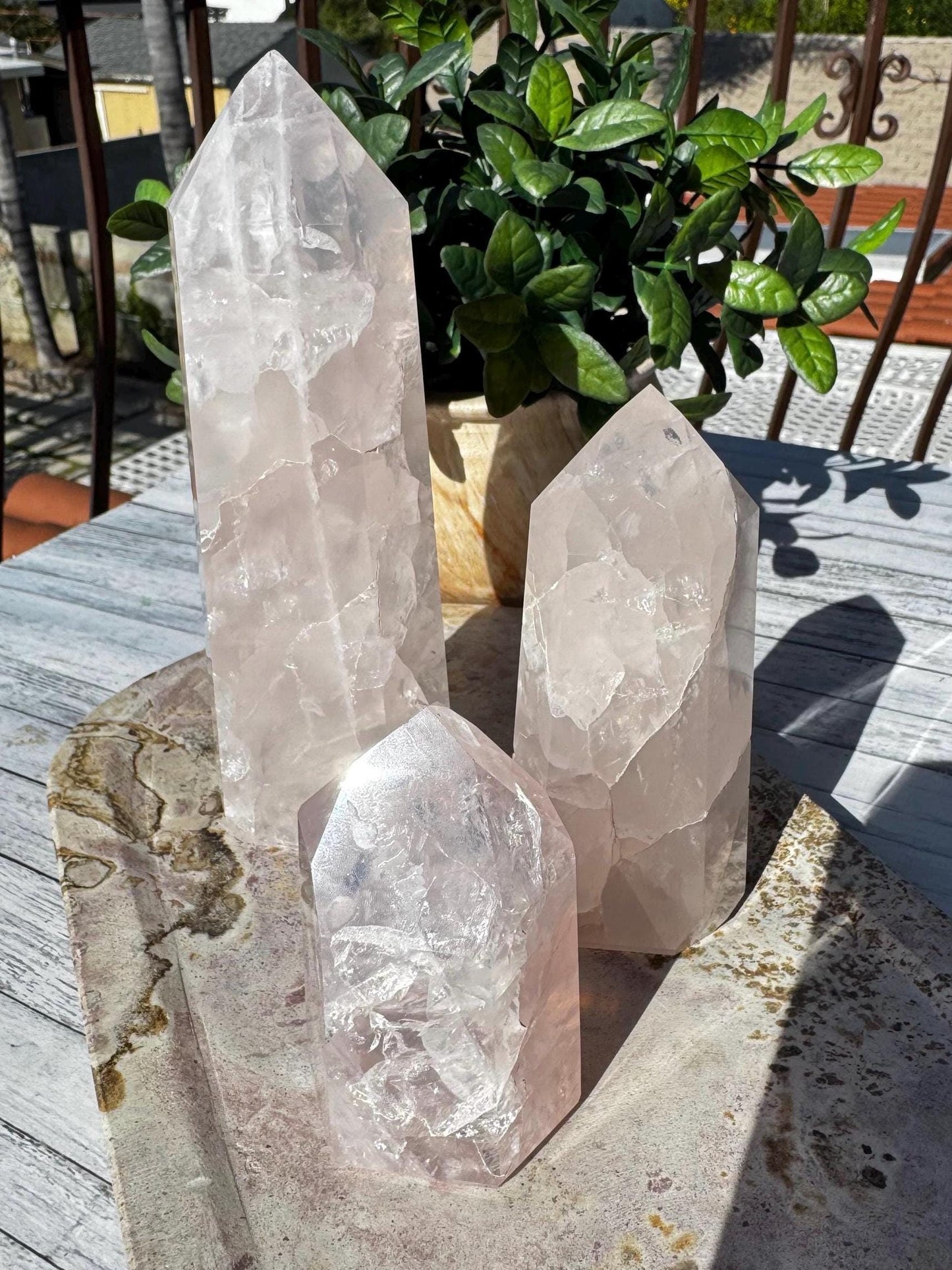 Rose Quartz Towers from Brazil (3" - 4"),  - YOU CHOOSE