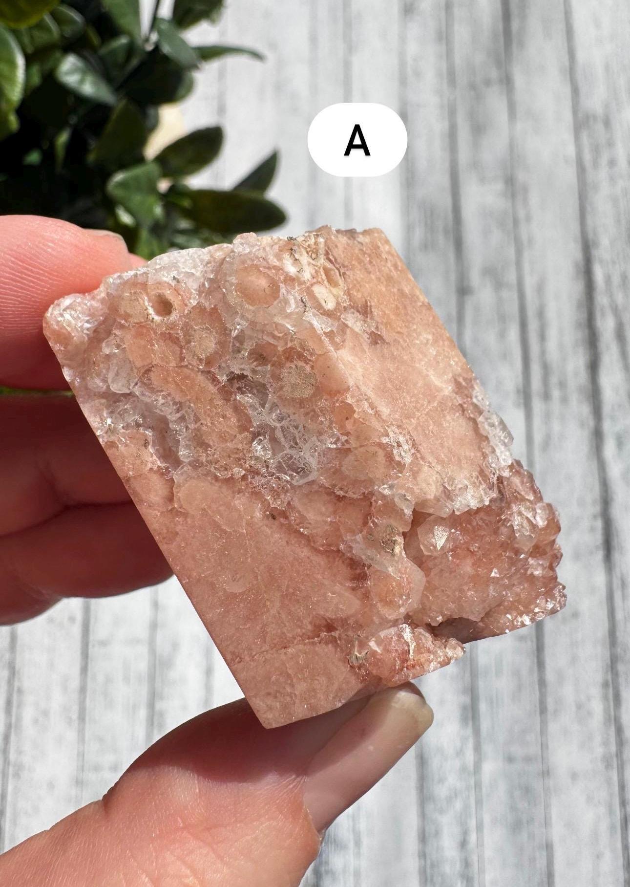 Flower Agate and Pink Amethyst Freeform - Item A