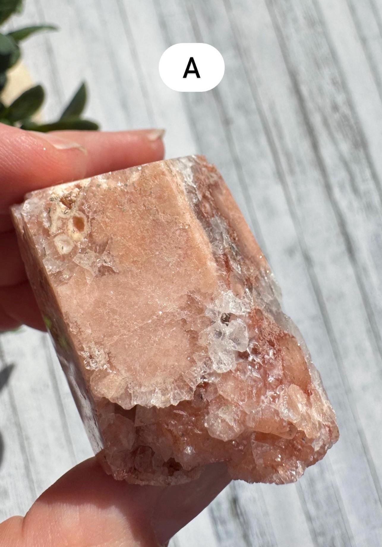 Flower Agate and Pink Amethyst Freeform - Item A