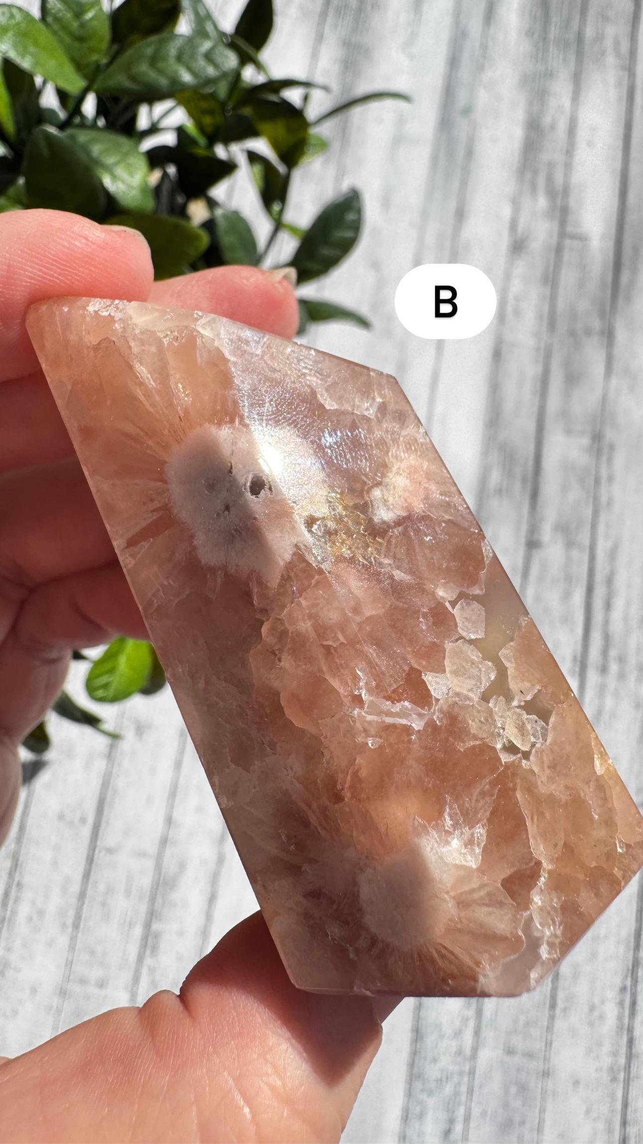 Flower Agate and Pink Amethyst Freeforms;  YOU CHOOSE
