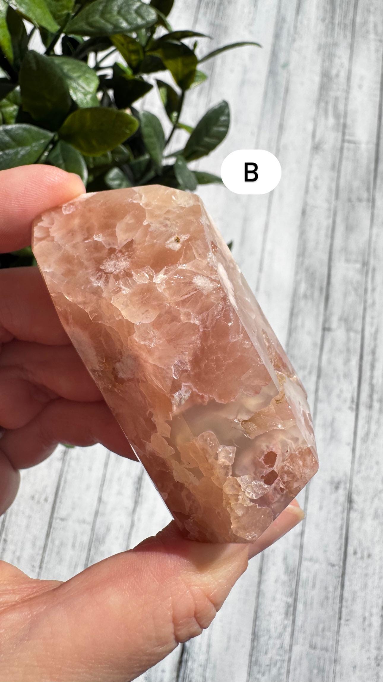 Flower Agate and Pink Amethyst Freeform - Item A
