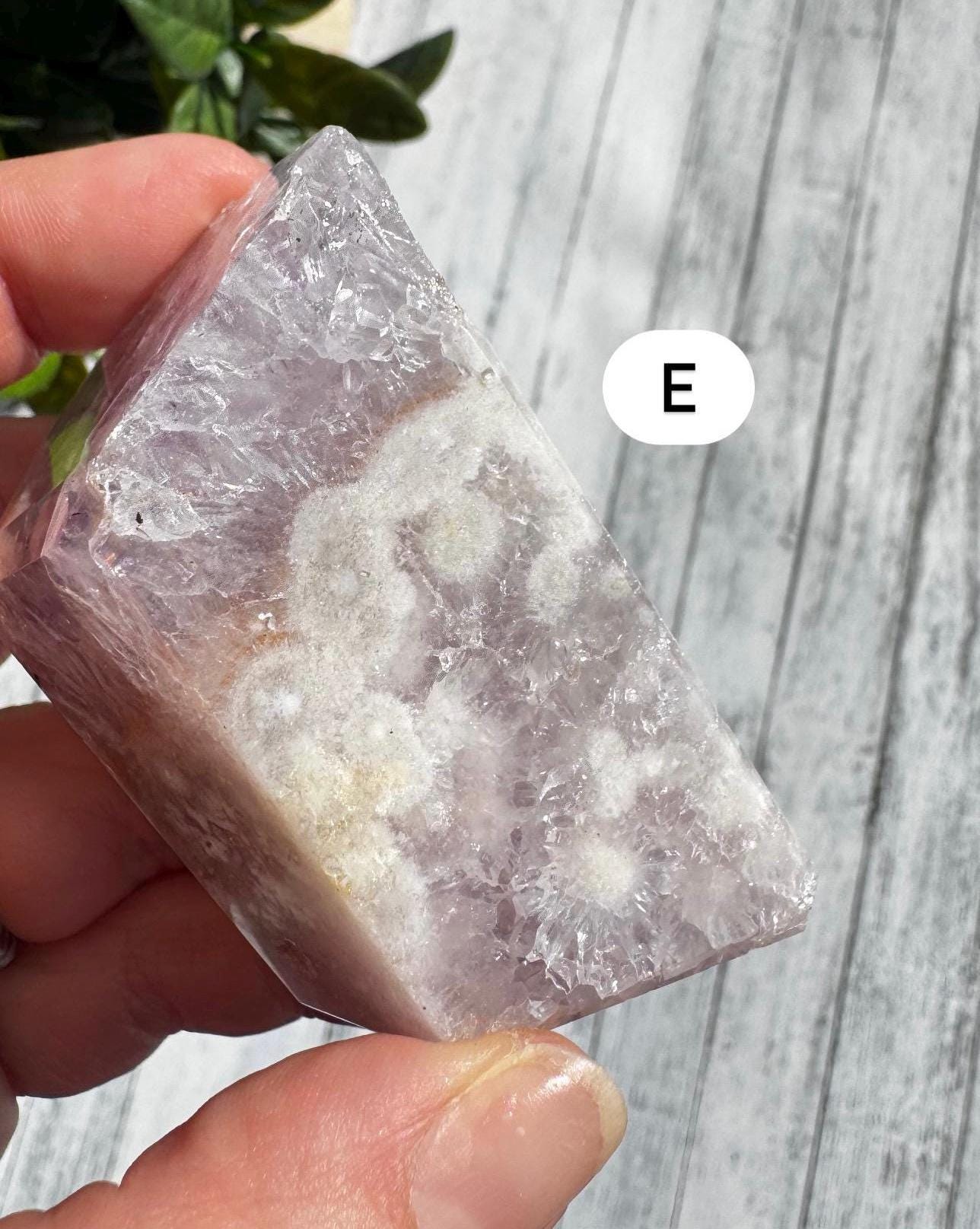 Flower Agate and Pink Amethyst Freeforms - Set 2