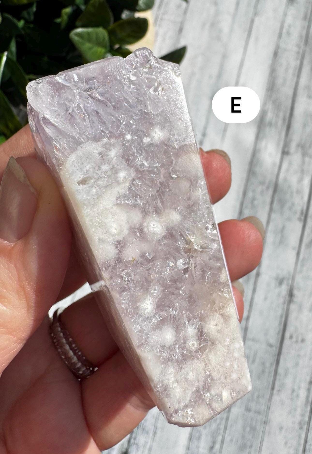 Flower Agate and Pink Amethyst Freeforms - Set 2