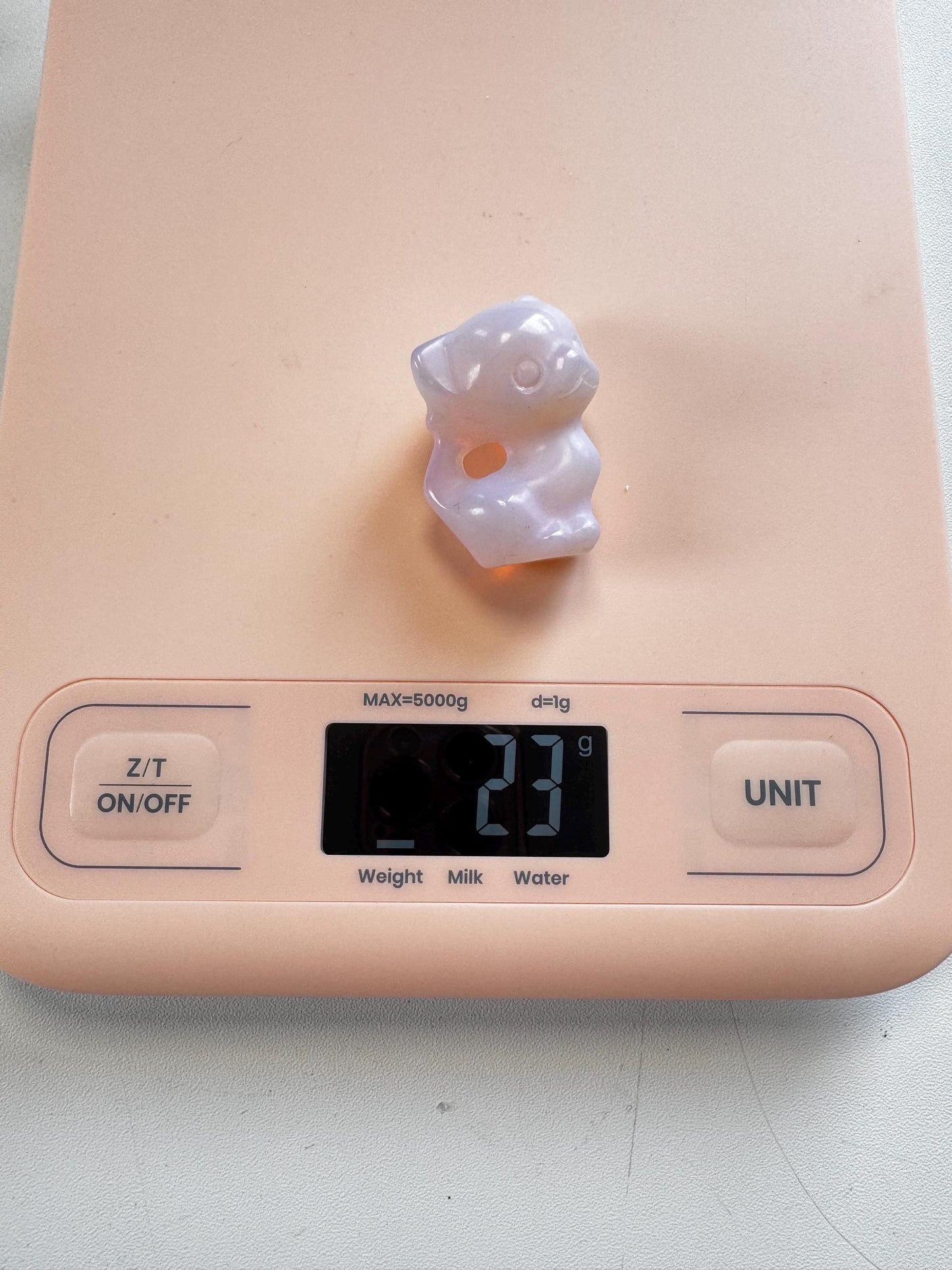 Pink Opalite Cat Carving (1.5") - Man-Made Material - Crystals for Decor