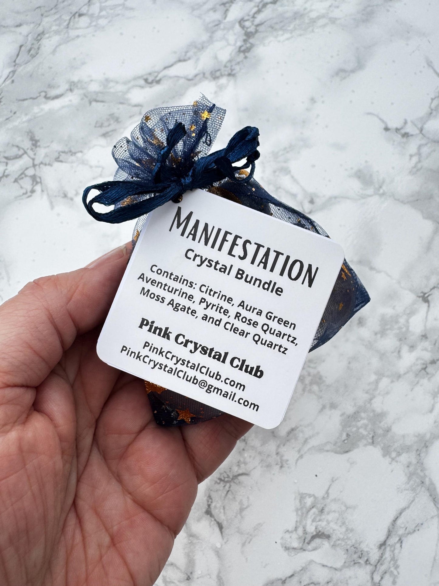 MANIFESTATION Crystal Set: Citrine, Pyrite, Moss Agate, Rose Quartz