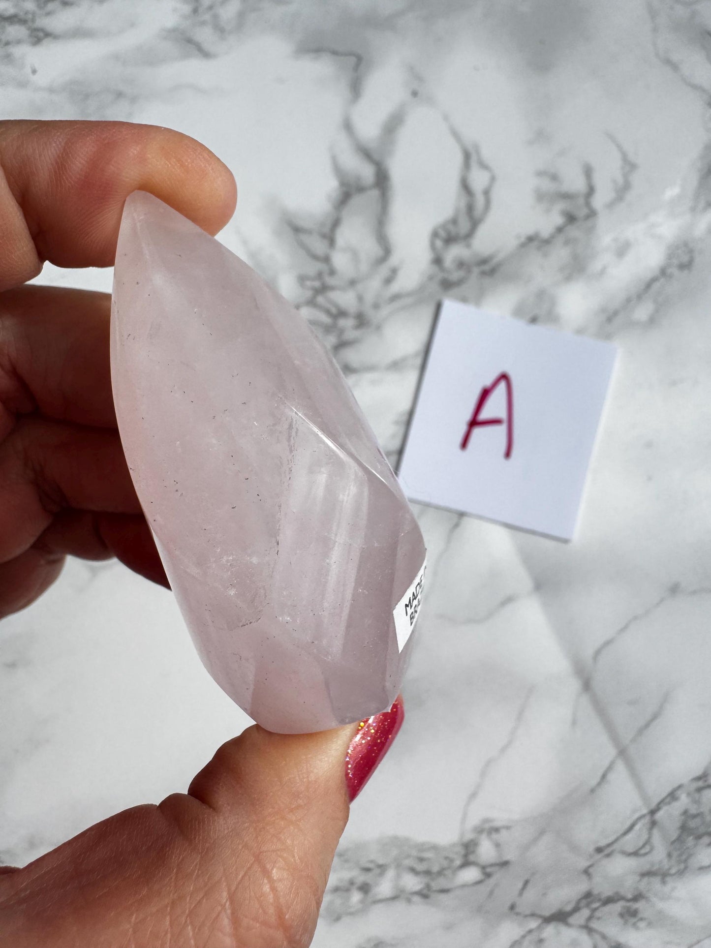Rose Quartz Flame Carvings (2.5" - 3.5" tall) from Brazil