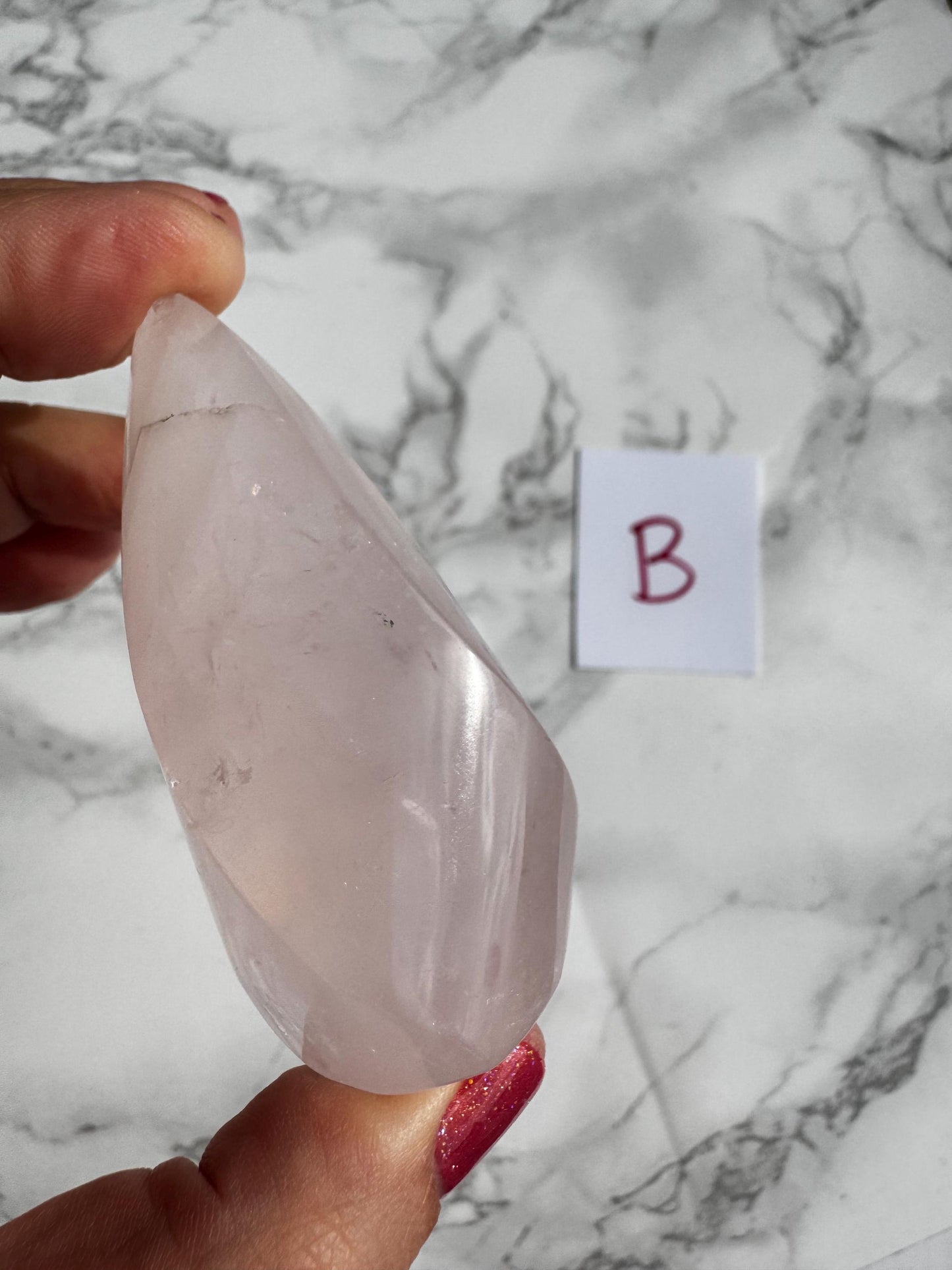 Rose Quartz Flame Carvings (2.5" - 3.5" tall) from Brazil