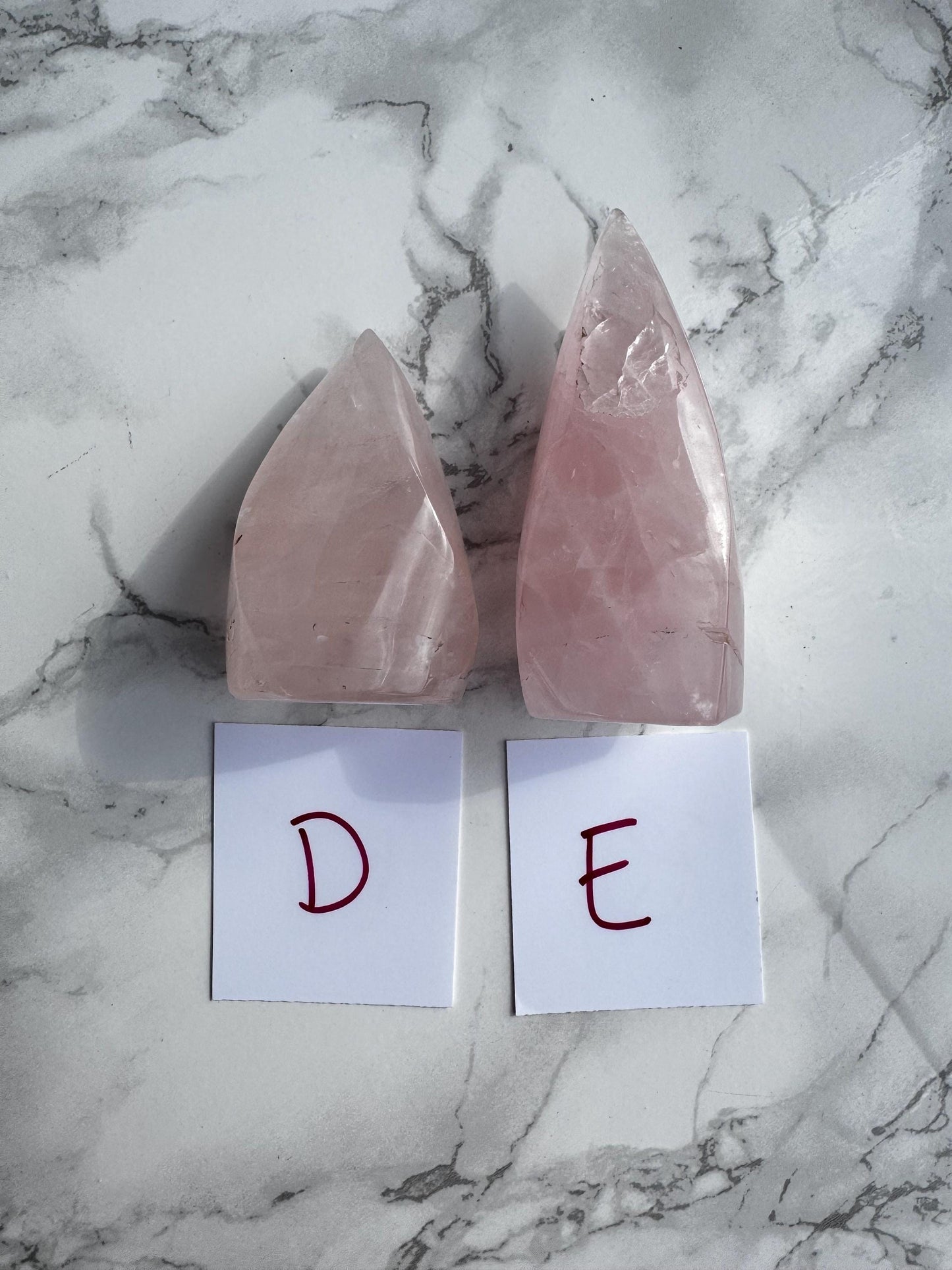 Rose Quartz Flame Carvings (2.5" - 3.5" tall) from Brazil