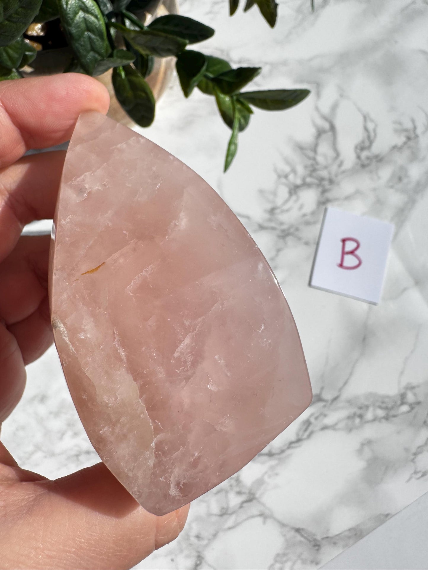 Rose Quartz Chunky Flame Carvings (3" - 3.6" tall) from Brazil; YOU CHOOSE