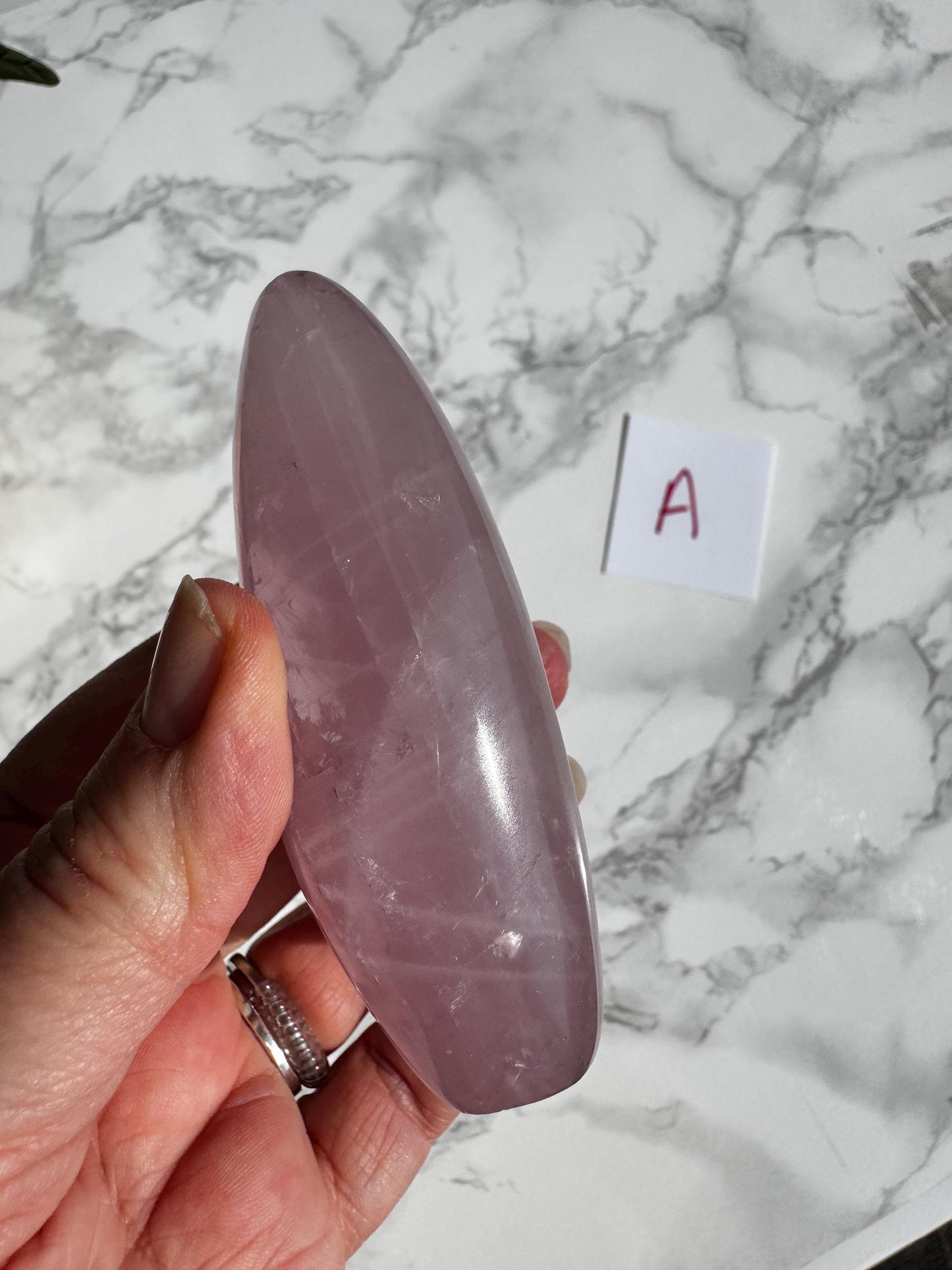 Rose Quartz Freeform Carvings (3.5") - YOU CHOOSE