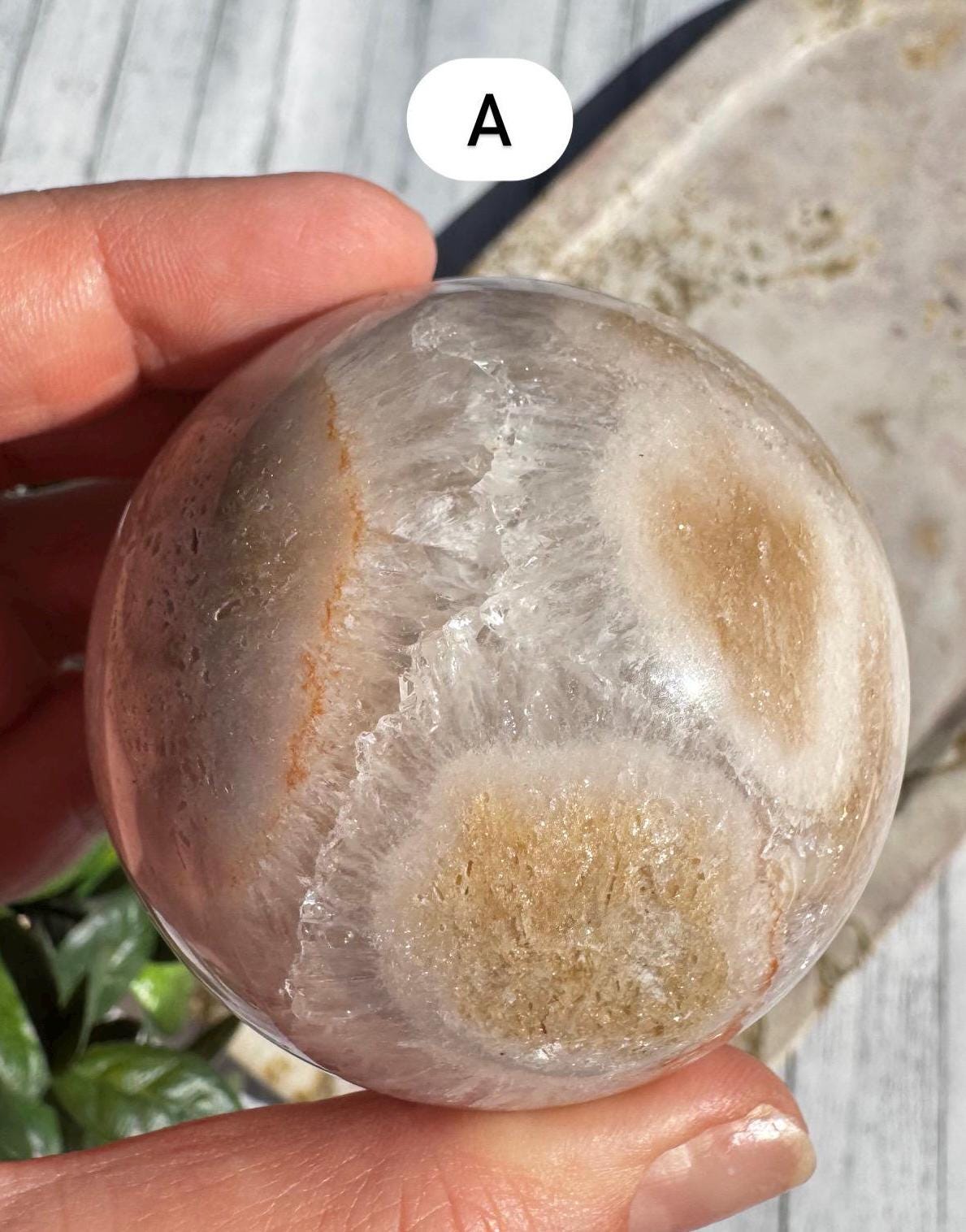 Flower Agate and Pink Amethyst Spheres;  YOU CHOOSE - Nice Quality Crystal Sphere for Home Decor