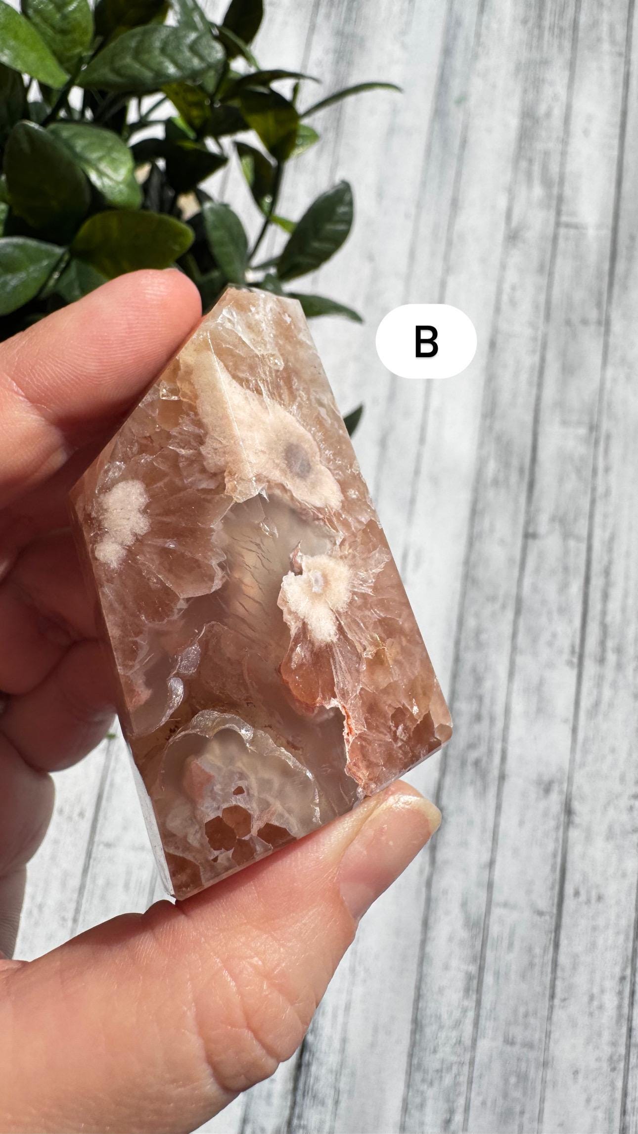 Flower Agate and Pink Amethyst Freeform - Item A