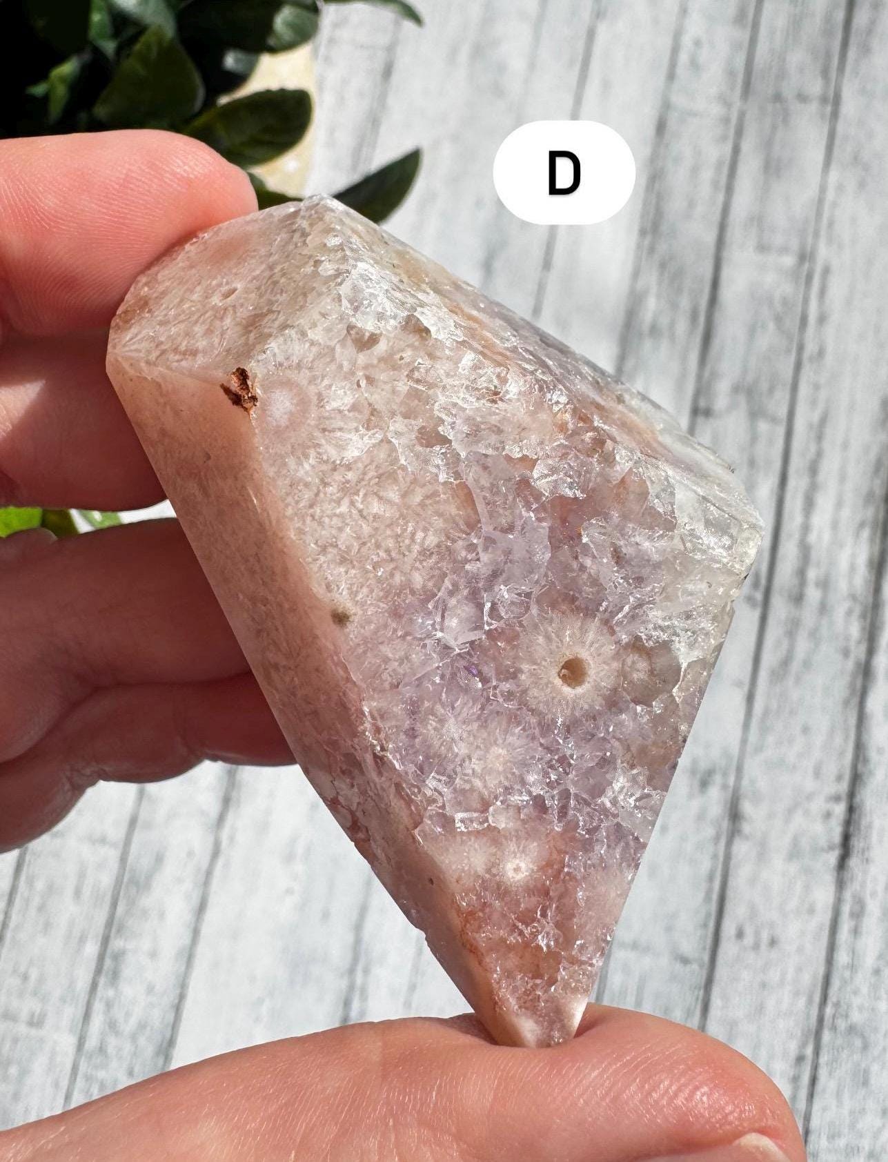 Flower Agate and Pink Amethyst Freeforms - Set 2