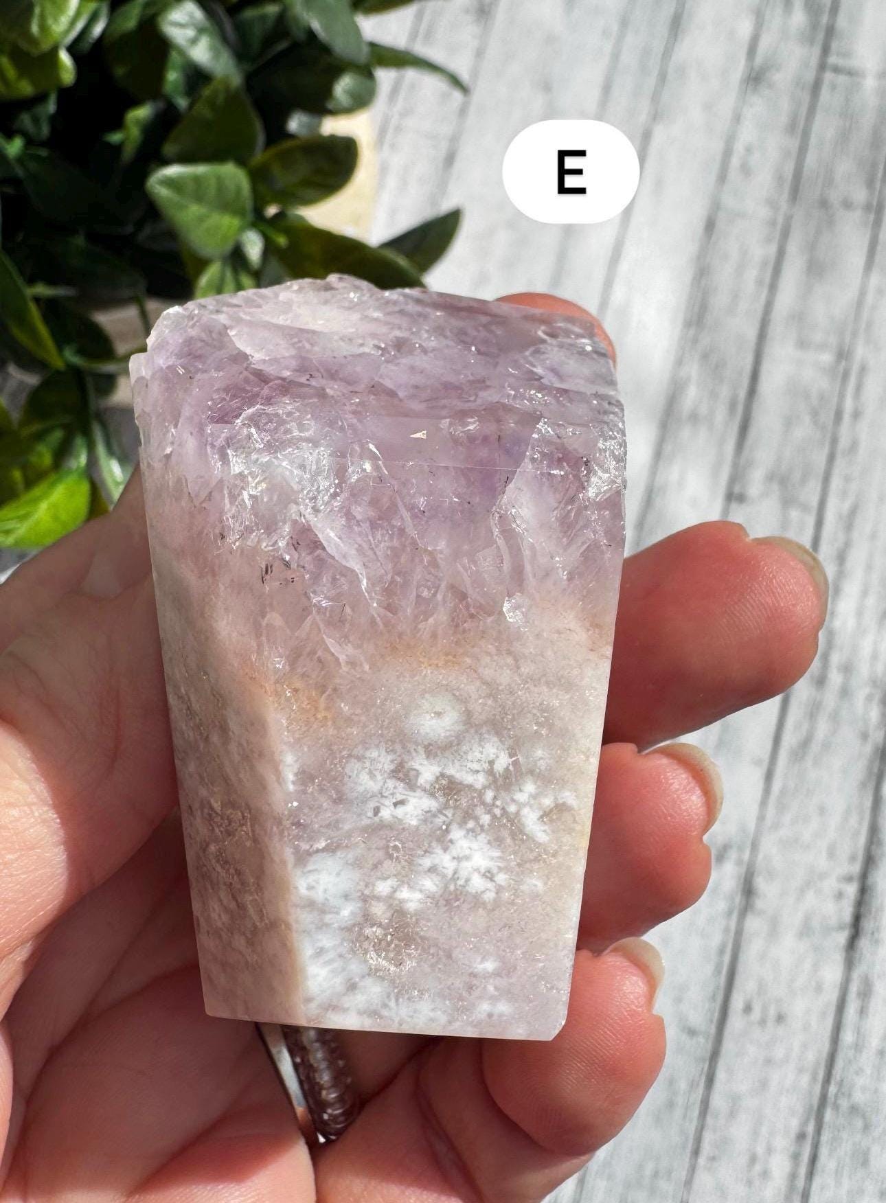 Flower Agate and Pink Amethyst Freeforms - Set 2