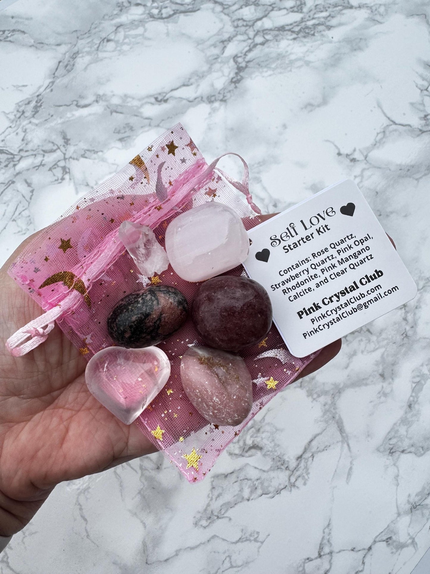 Crystal Bundle - "Self Love Starter Kit" - Crystal Set to Help with Love and Compassion