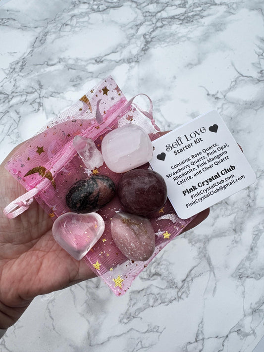 Crystal Bundle - "Self Love Starter Kit" - Crystal Set to Help with Love and Compassion
