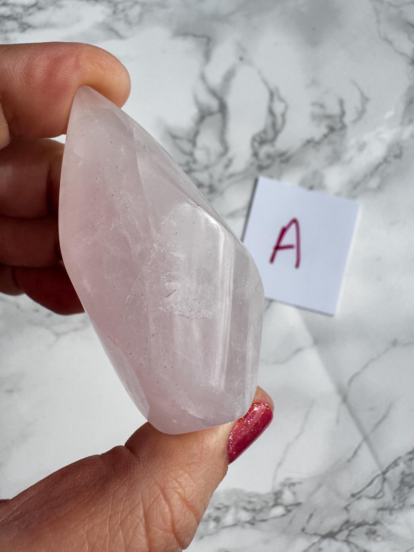 Rose Quartz Flame Carvings (2.5" - 3.5" tall) from Brazil