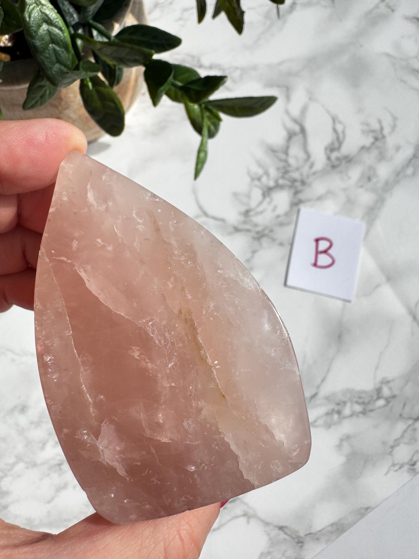 Rose Quartz Chunky Flame Carvings (3" - 3.6" tall) from Brazil; YOU CHOOSE