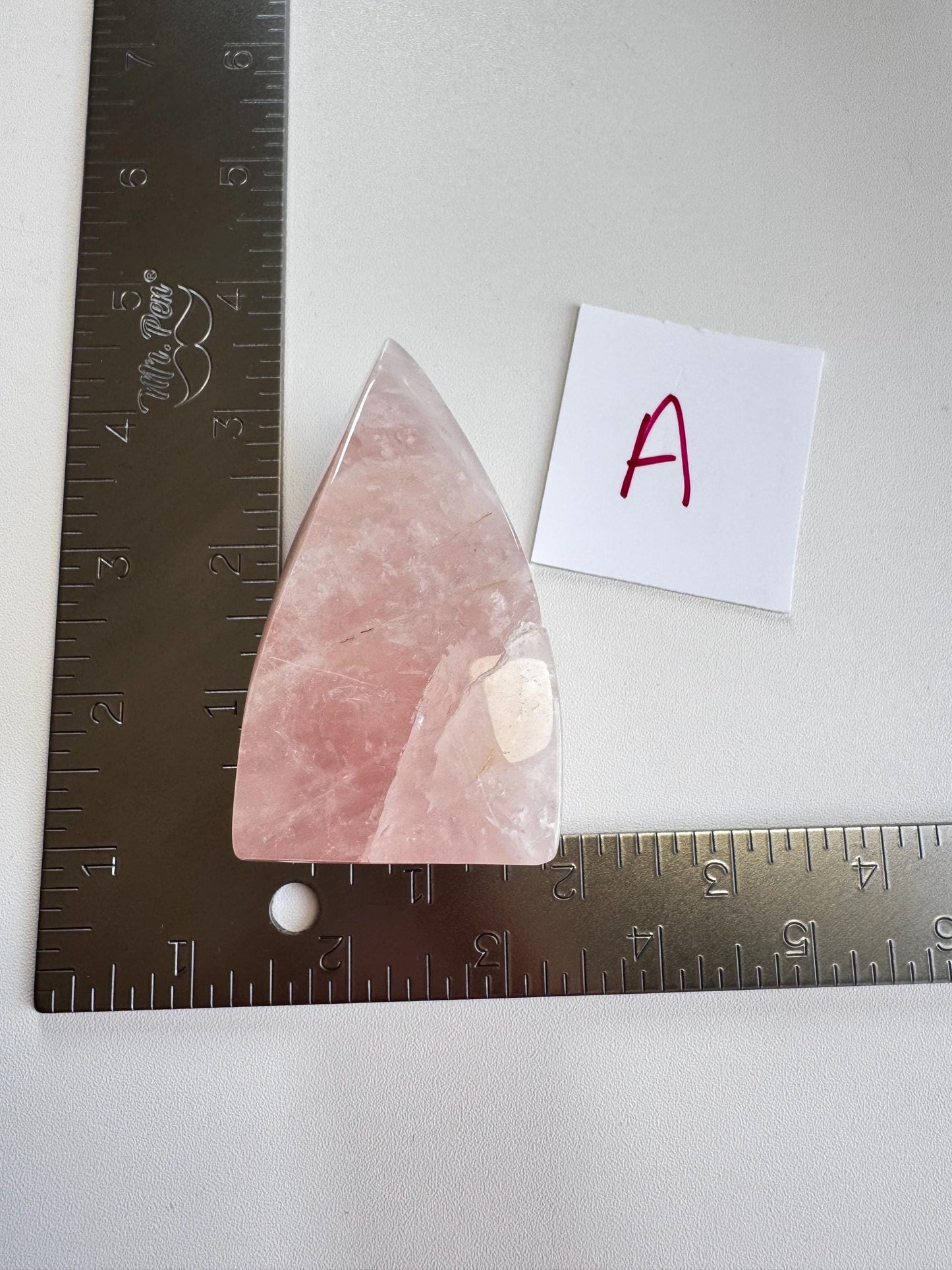 Rose Quartz Chunky Flame Carvings (3" - 3.6" tall) from Brazil; YOU CHOOSE