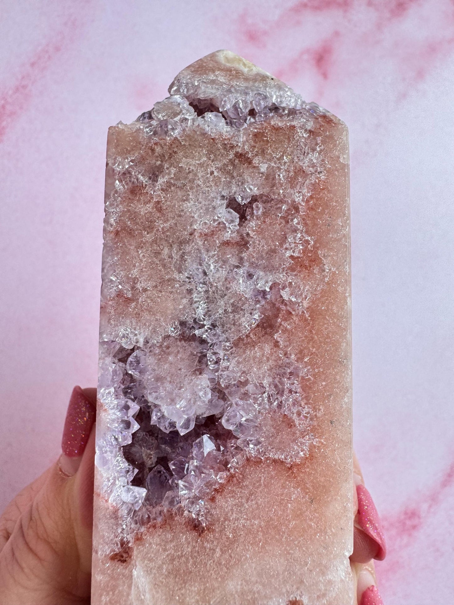 Pink Amethyst Tower from Brazil (5") - ITEM B