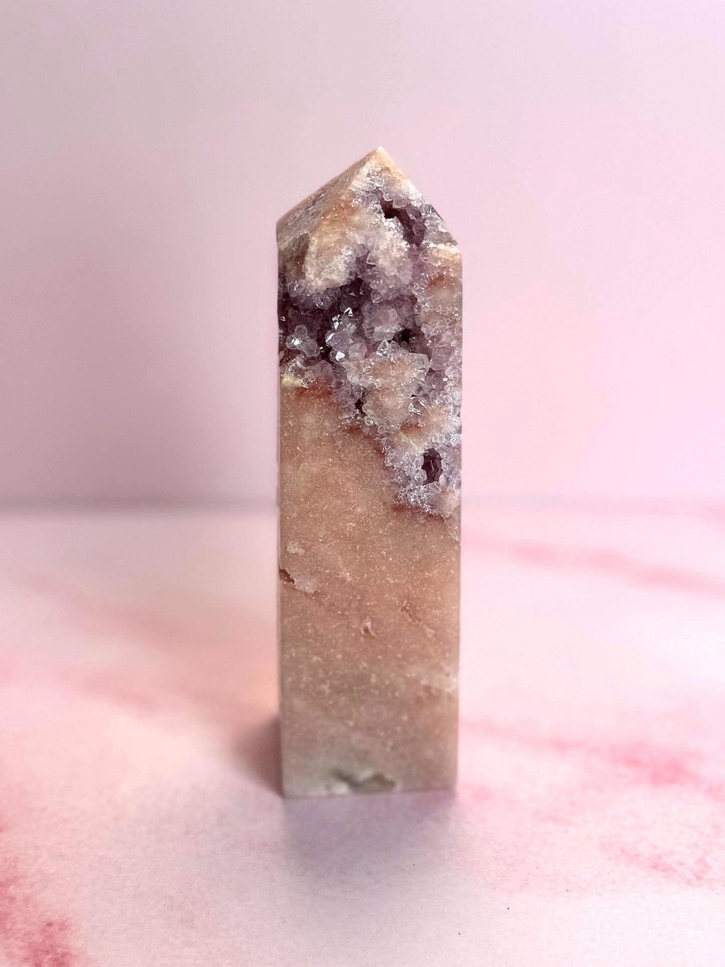 Pink Amethyst Tower from Brazil (5") - ITEM B