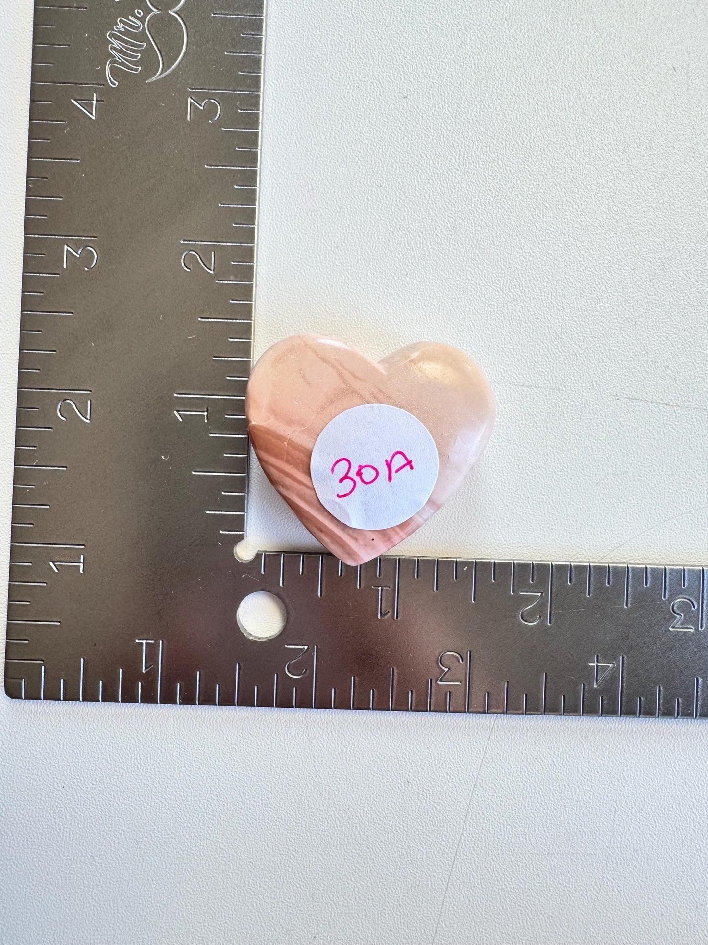 Pink Opal Heart Carvings from Madagascar; YOU CHOOSE