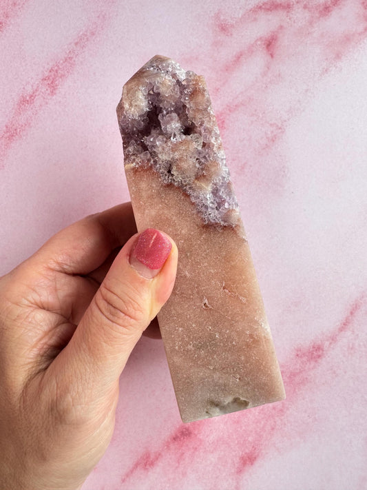 Pink Amethyst Tower from Brazil (5") - ITEM B