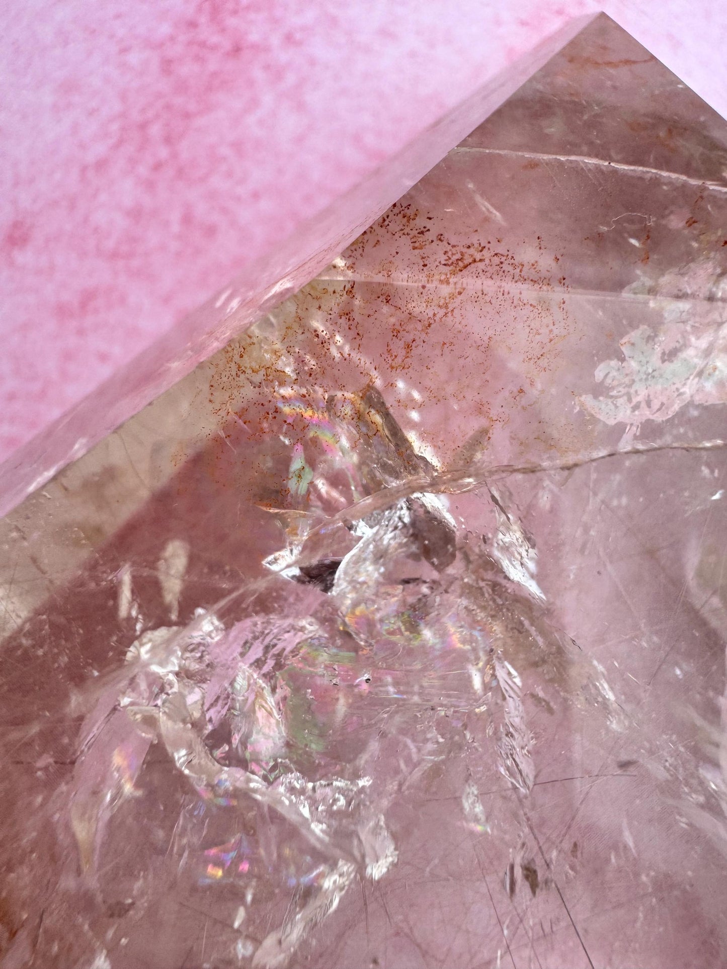 Clear Quartz Point with Golden Rutile Inclusions from Brazil - Item C