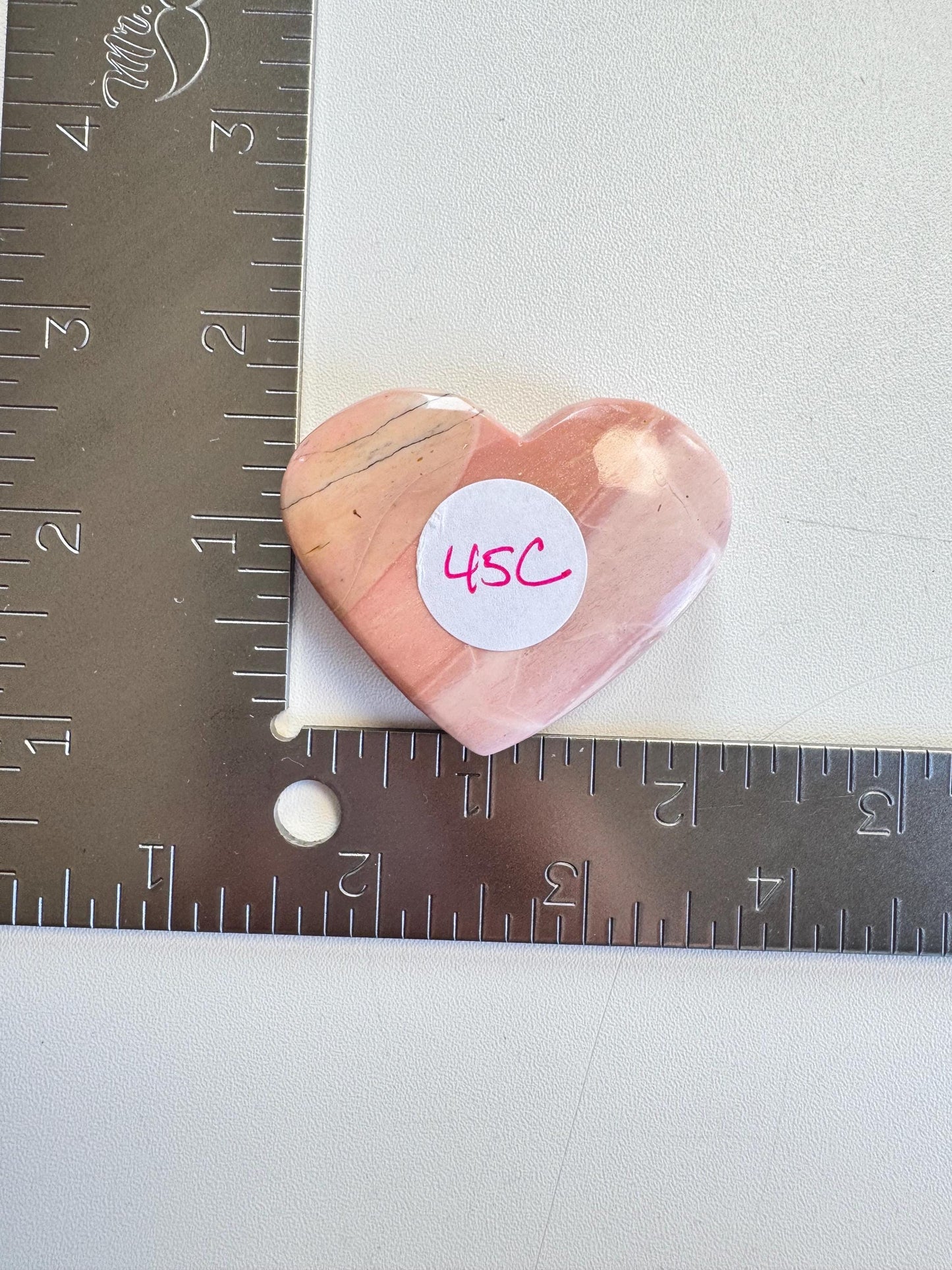 Pink Opal Heart Carvings from Madagascar; YOU CHOOSE