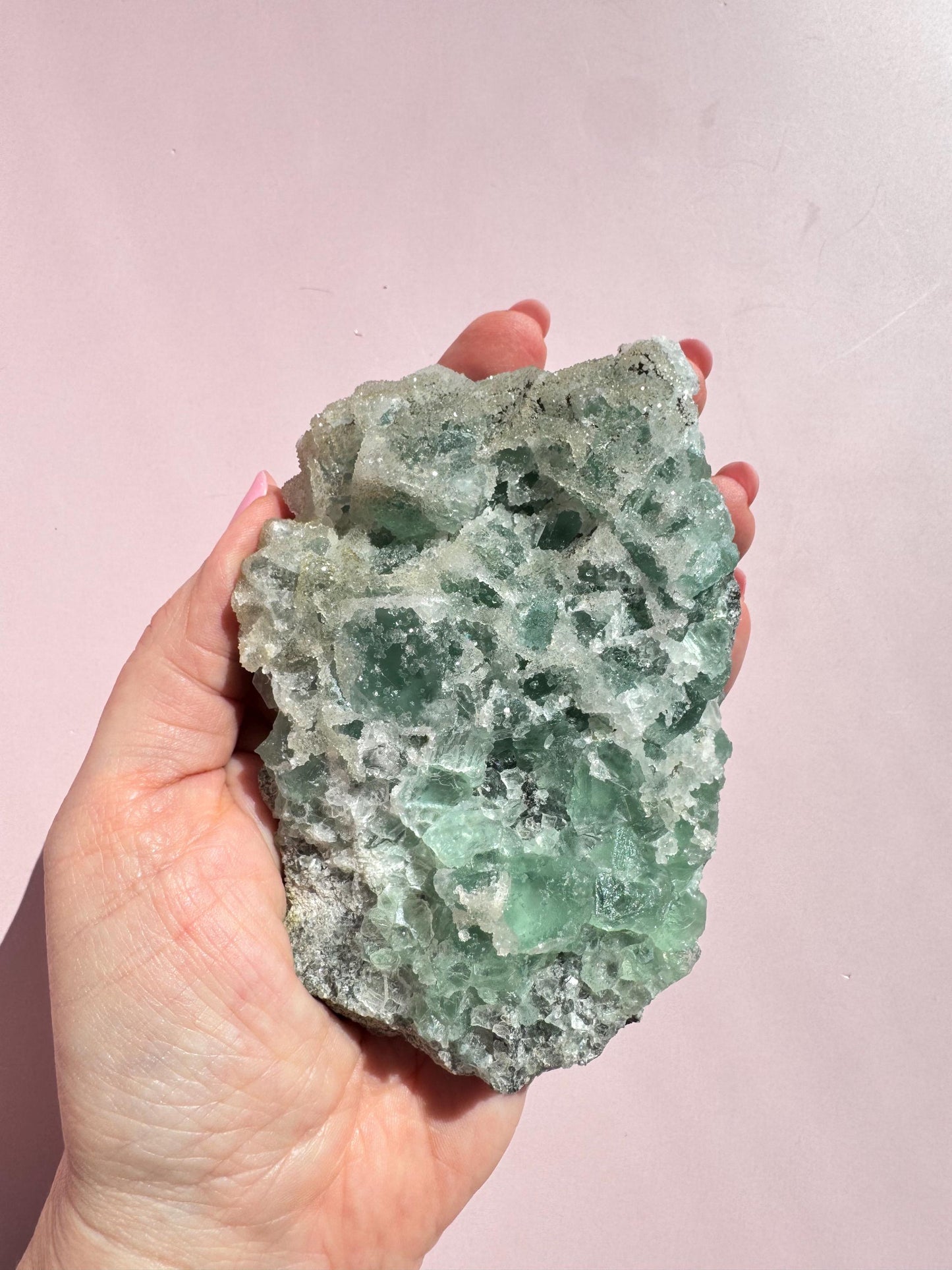 Green Sugar Fluorite Raw Specimen from Fujian Province, China - ITEM D