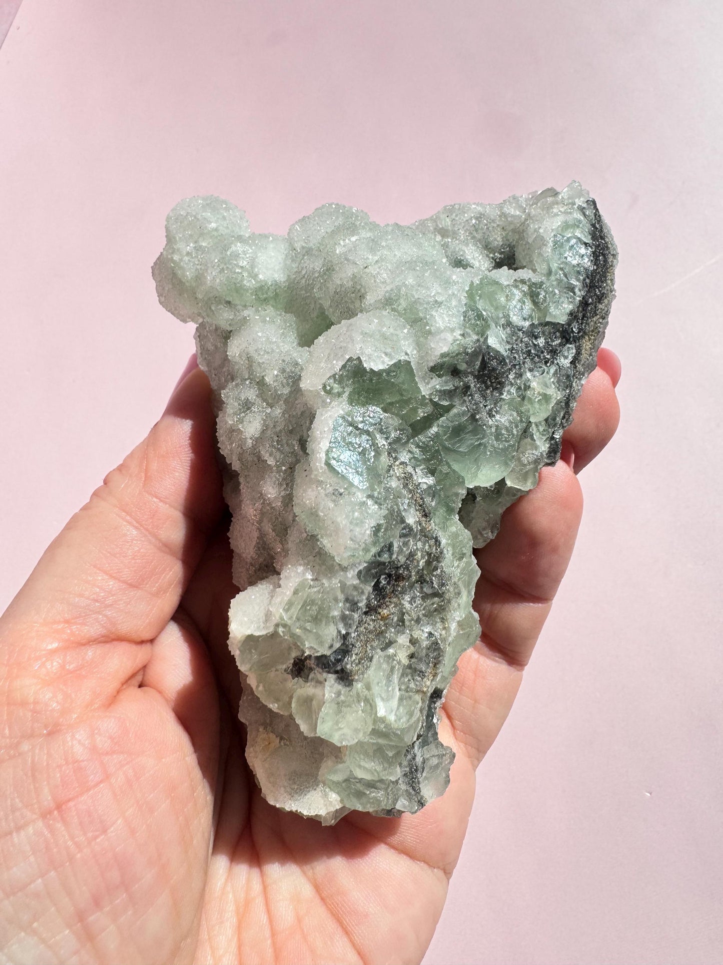 Green Sugar Fluorite Raw Specimen from Fujian Province, China - ITEM C