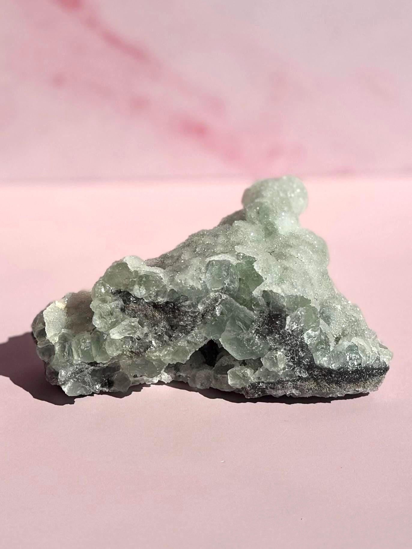 Green Sugar Fluorite Raw Specimen from Fujian Province, China - ITEM C