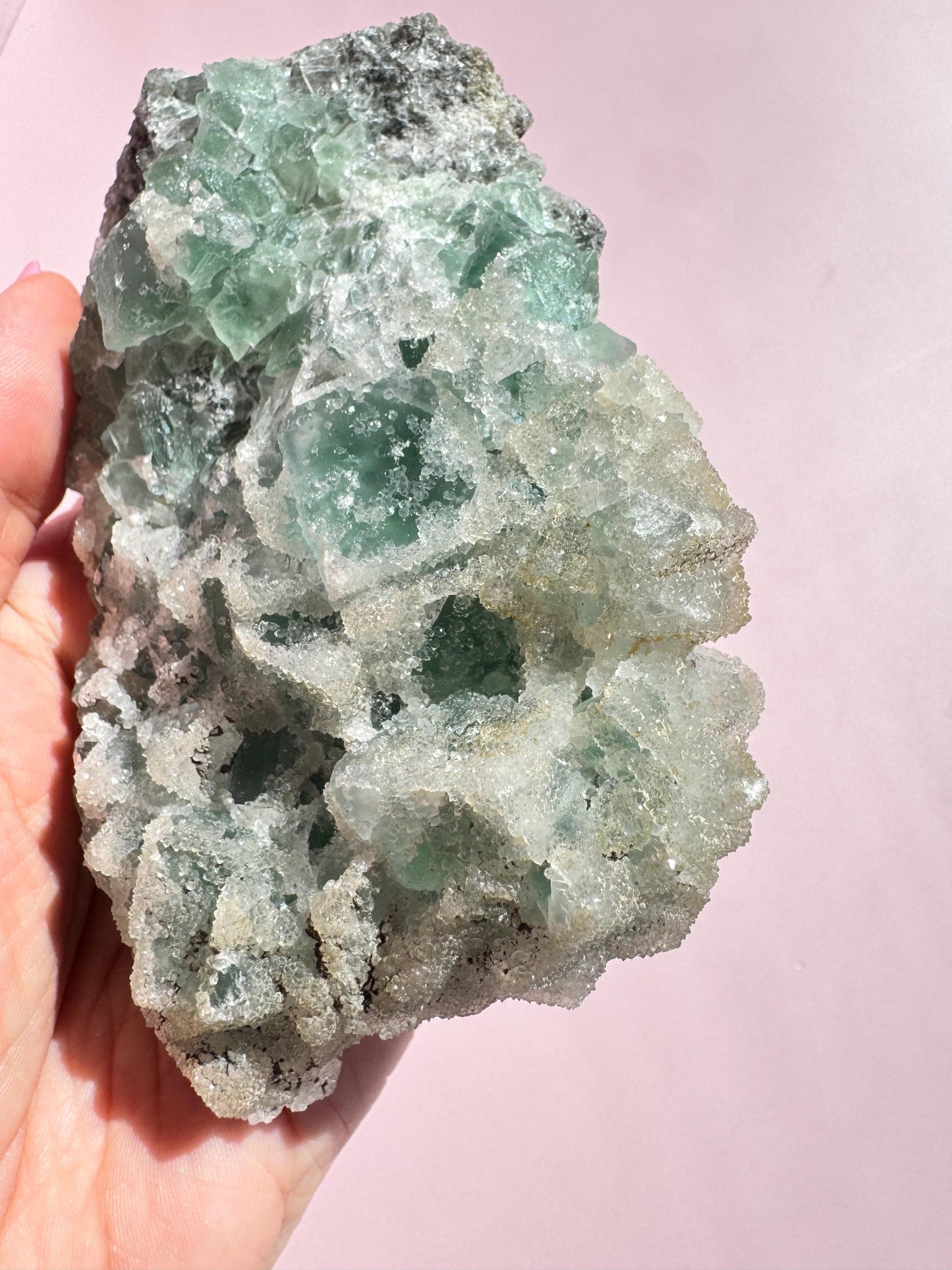 Green Sugar Fluorite Raw Specimen from Fujian Province, China - ITEM D