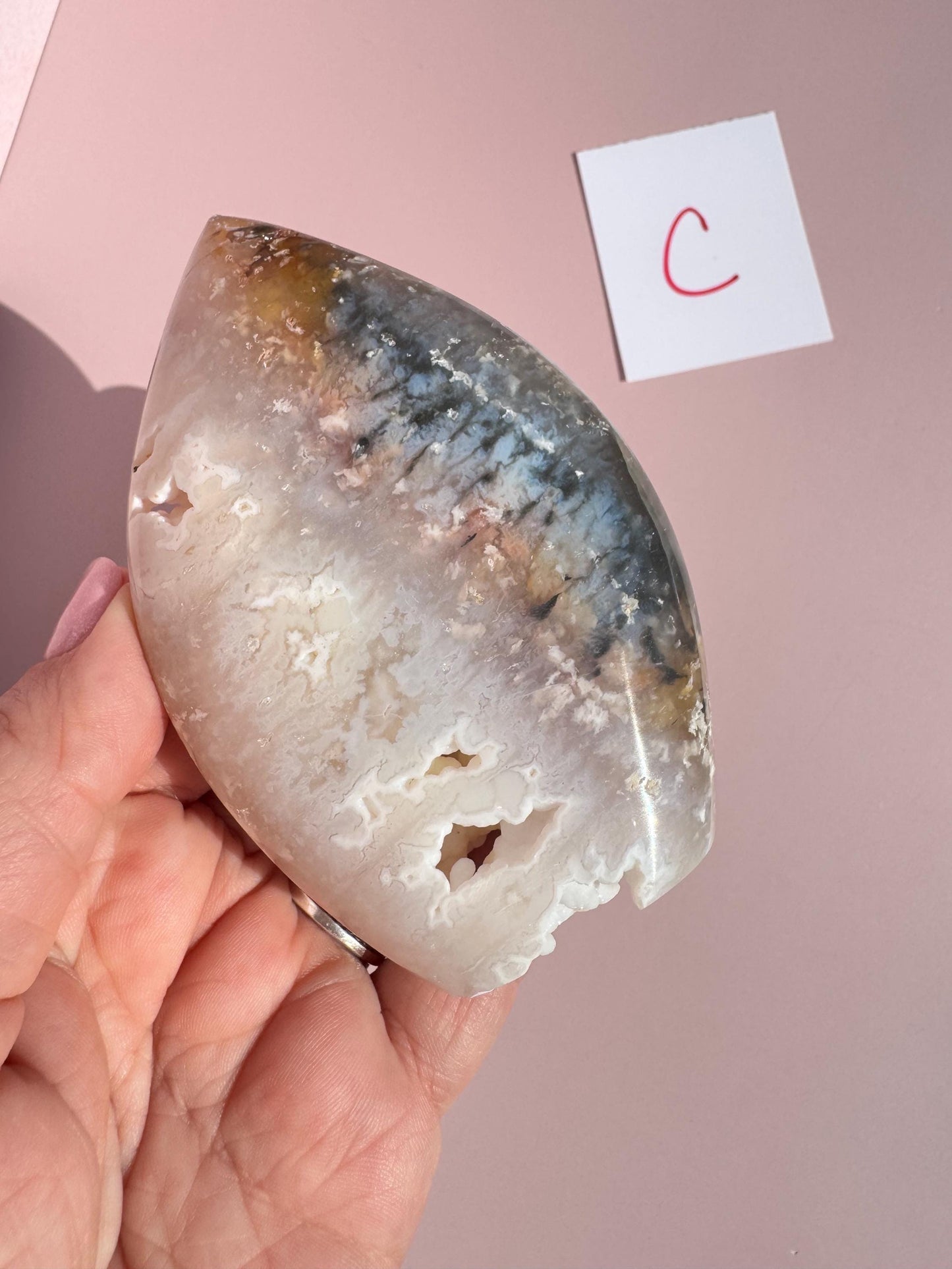 Rainbow Agate Plume Flame Freeform from Indonesia;  YOU CHOOSE - Crystal for Home Decor